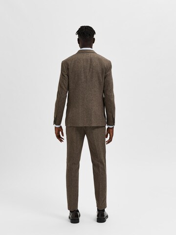 SELECTED HOMME Slim fit Blazer 'Adrian' in Brown