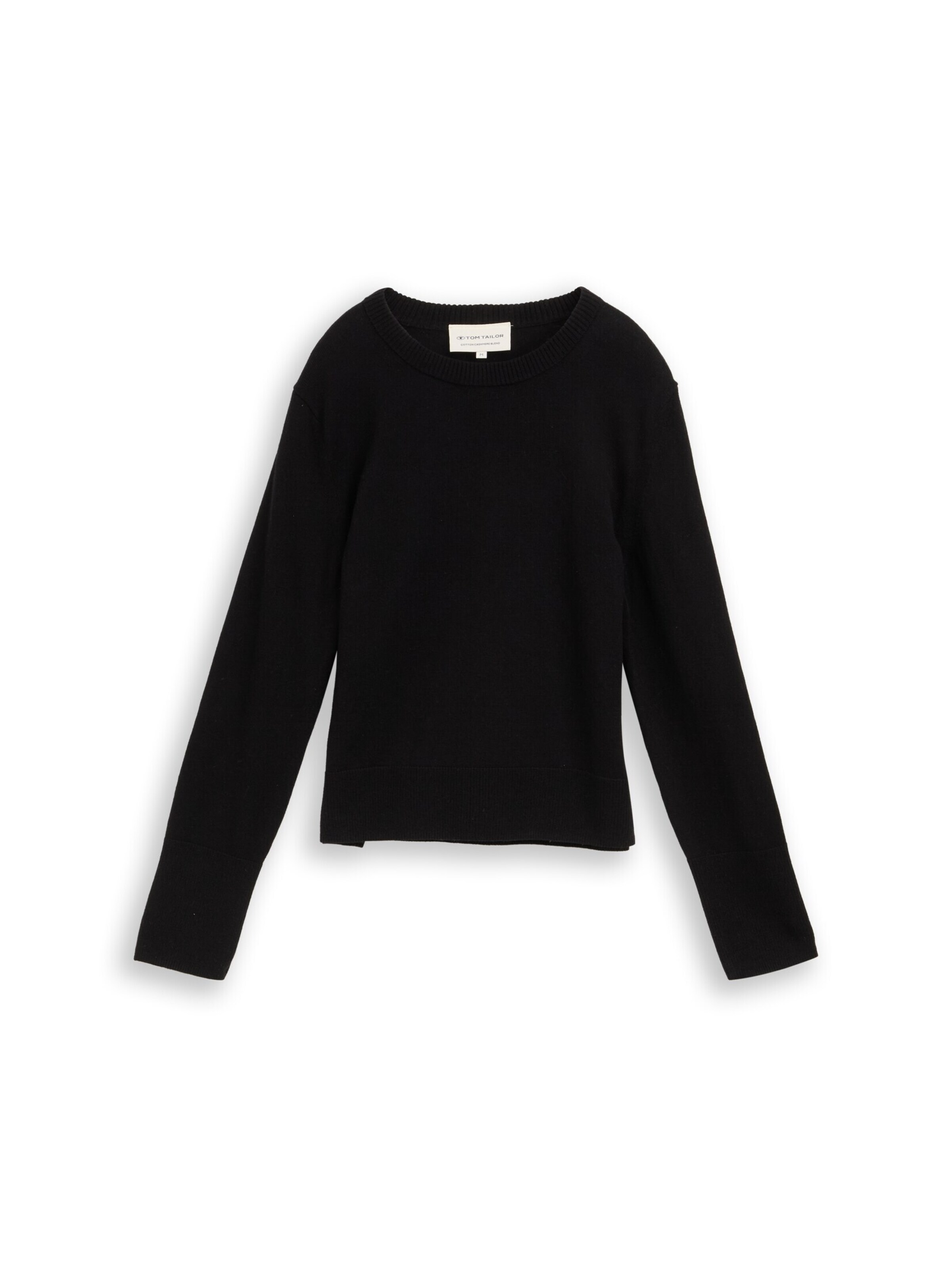 TOM TAILOR Sweater in Black: front