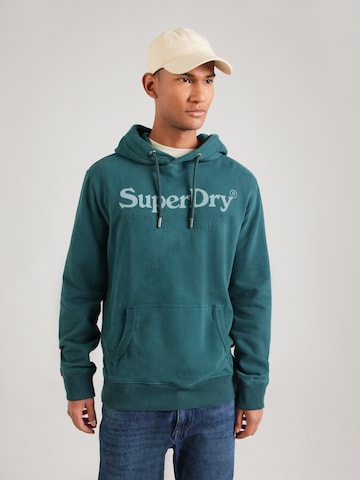Superdry Свитшот 'NY VENUE' в Зеленый: спереди