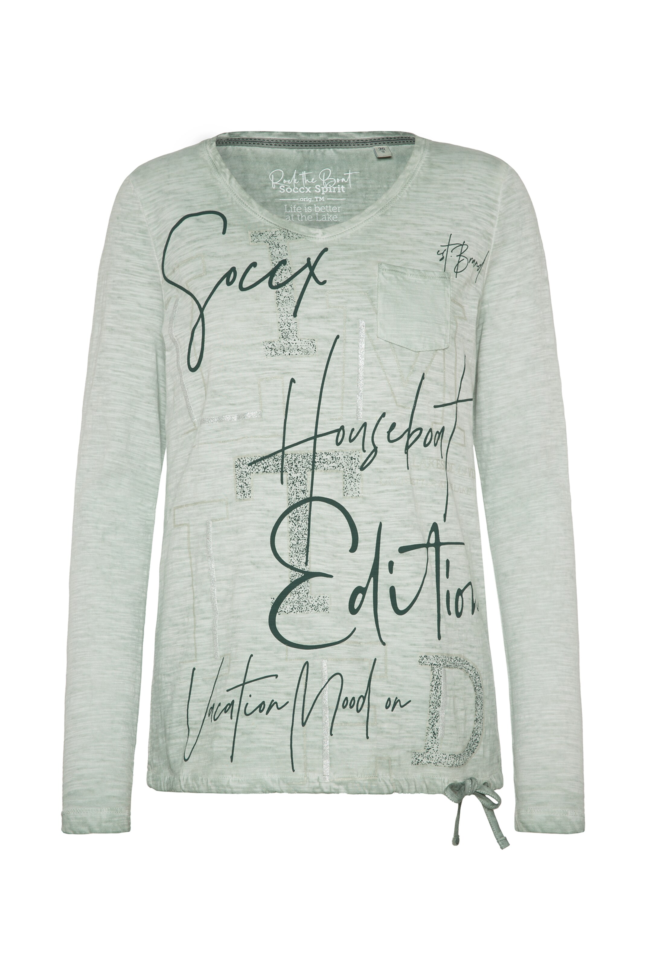 Soccx Shirt 'Rock the Boat' in Blauw: voorkant