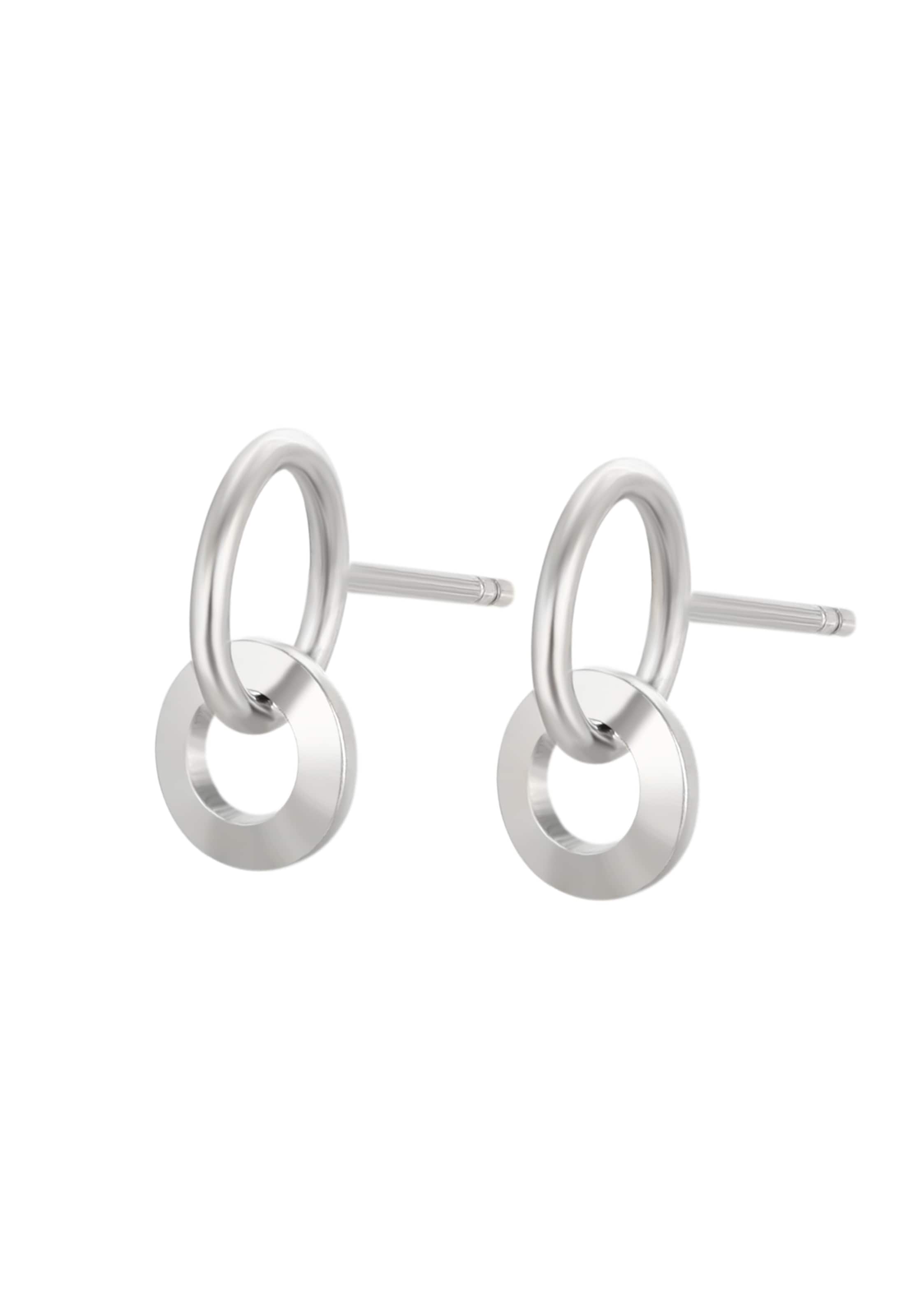 Boucles d'oreilles NAEMI en argent : devant