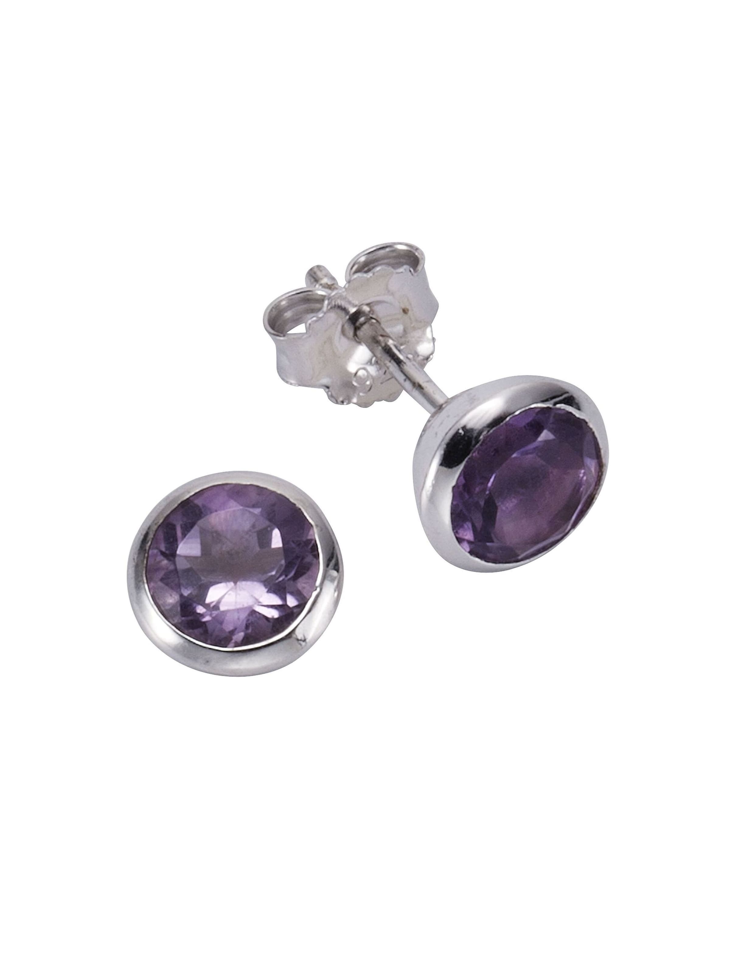 Boucles d'oreilles Zeeme en argent : devant