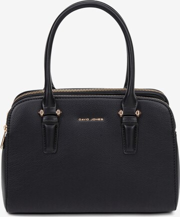 Borsa a mano 'Borsa a Mano Vegan Leather con Zip e Tracolla Rimovibile - David Jones' di David Jones in nero: frontale