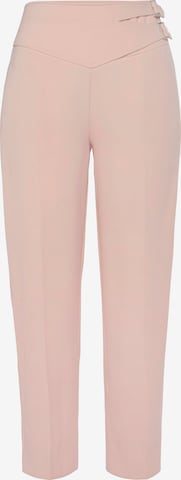 LASCANA Tapered Pleated Pants in Pink: front