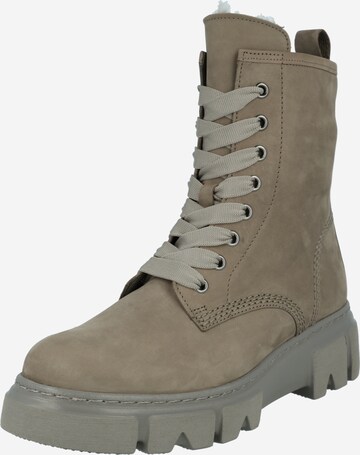 GABOR - Botines con cordones en beige: frente