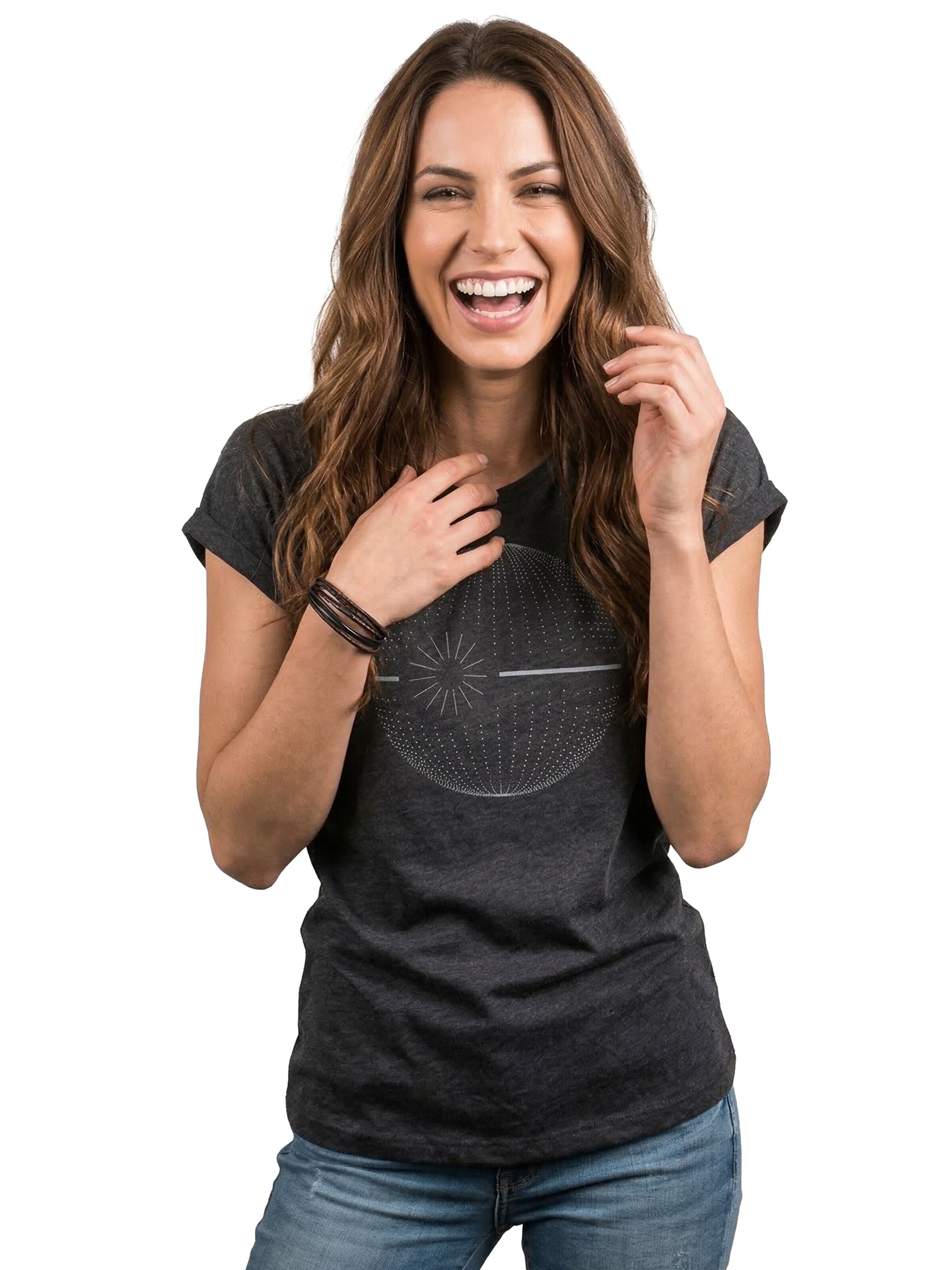 MAKAYA Shirt 'Dot Star' in Grey