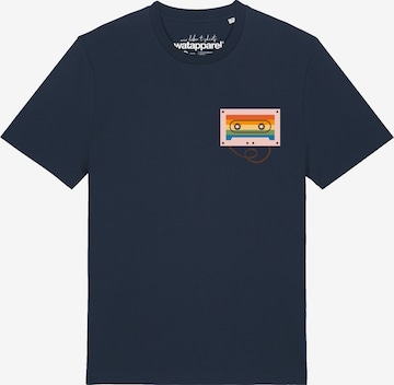 Maglietta 'Rainbow Cassette' di Watapparel in blu: frontale