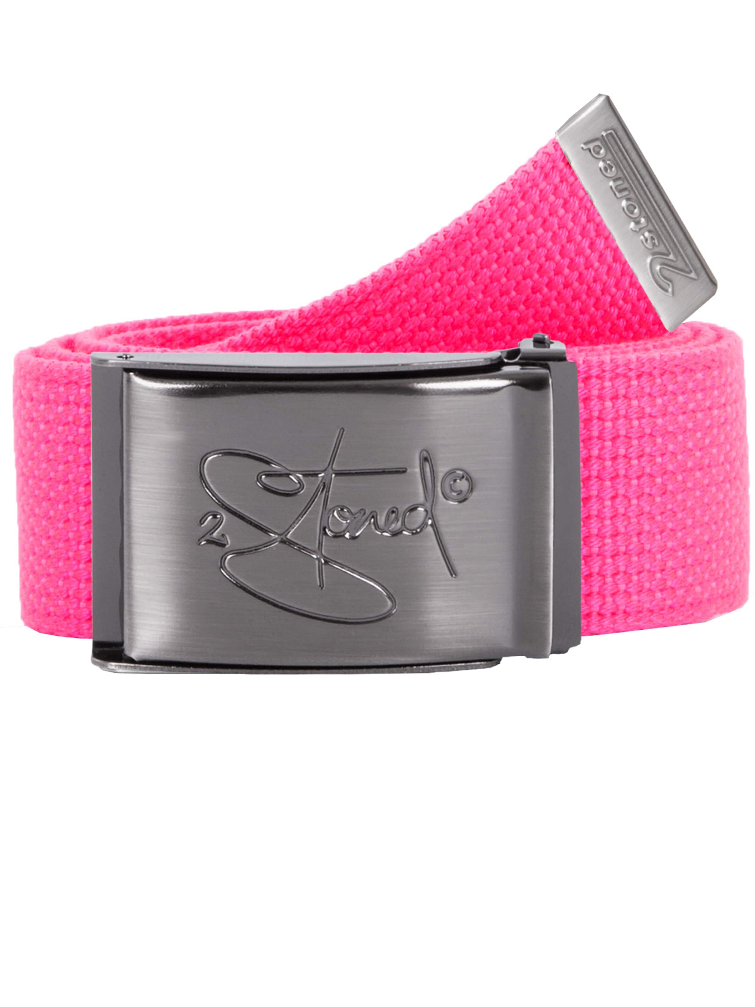 2Stoned Belt 'Classic Matt Bottle-Opener' in Pink: front