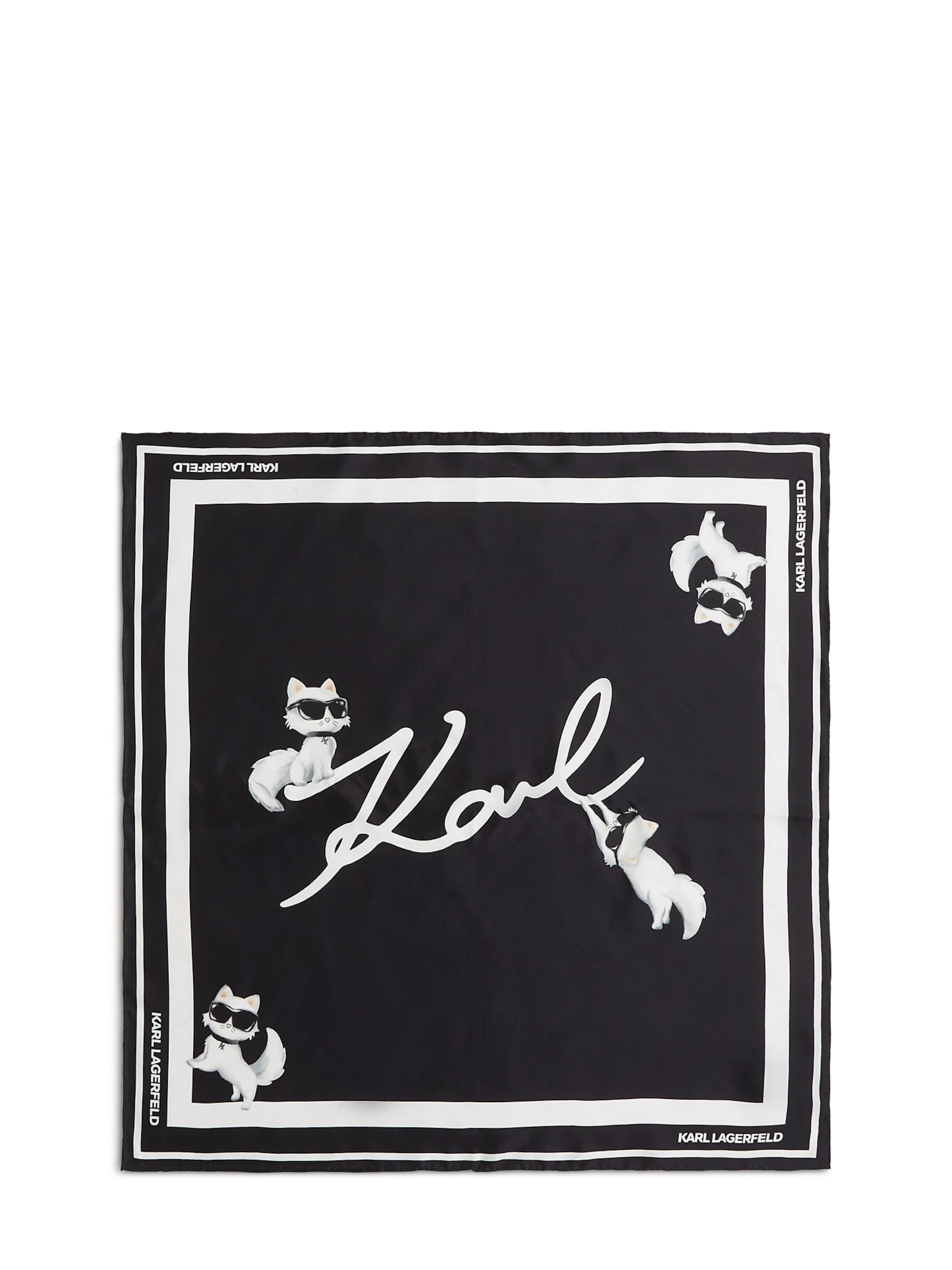 Karl Lagerfeld Tørklæde 'Ikon' i sort: forside