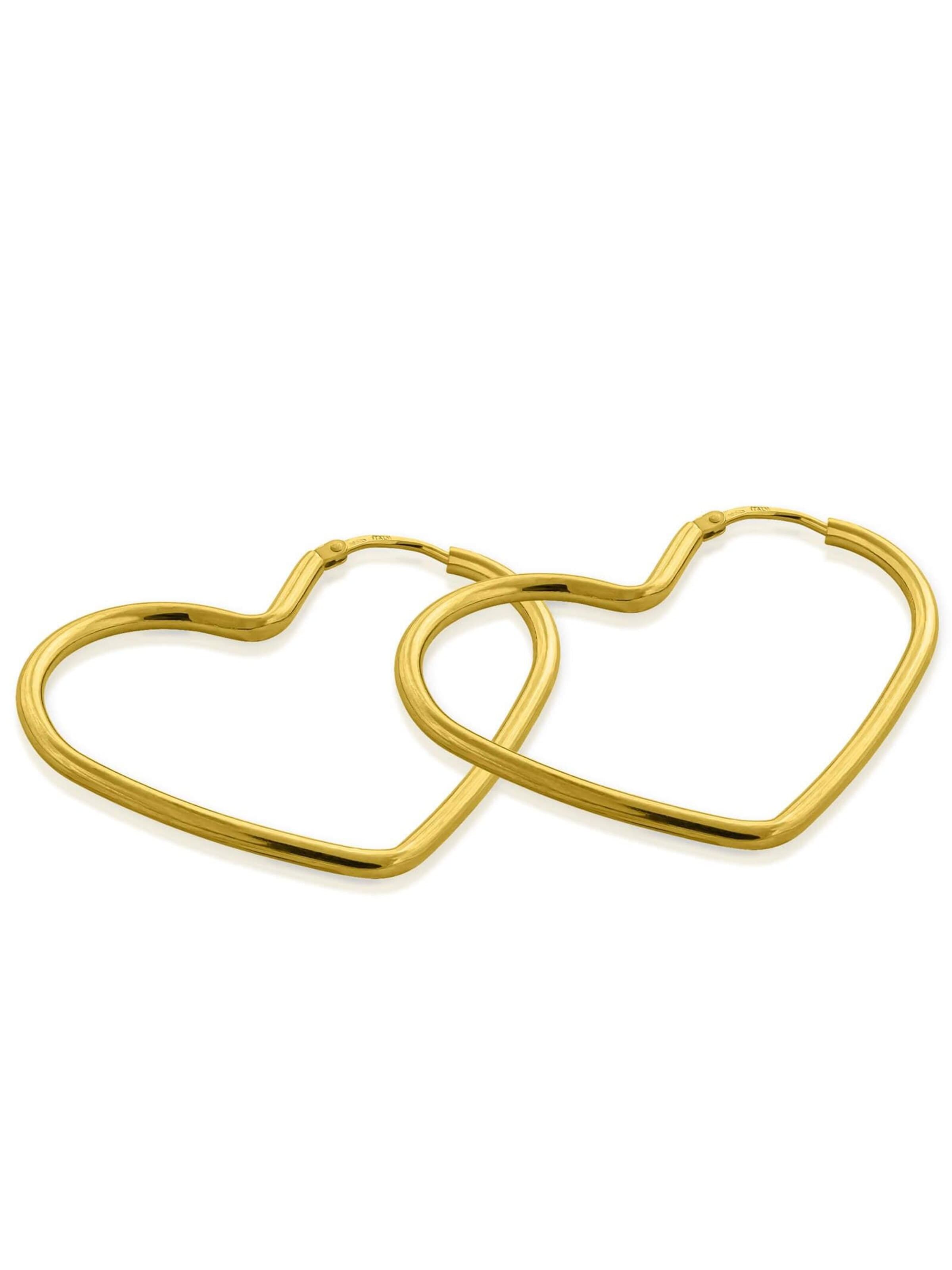 modabilé Ohrringe 'HEART'‌‌‌‌‌‌‌‌ in Gelb: Vorderseite