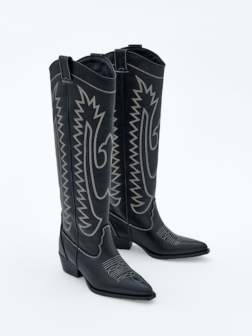 Bottes de cowboy 'Tugce' EDITED en noir