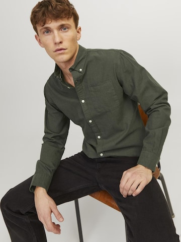 JACK & JONES Regular fit Πουκάμισο 'JJEOxford' σε πράσινο