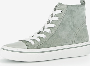 GABOR High-Top Sneakers in Green: front