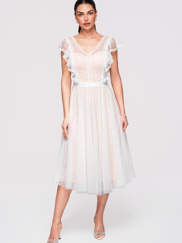 Ombre Dress in White