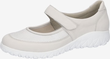 WALDLÄUFER Ballet Flats with Strap in Grey: front