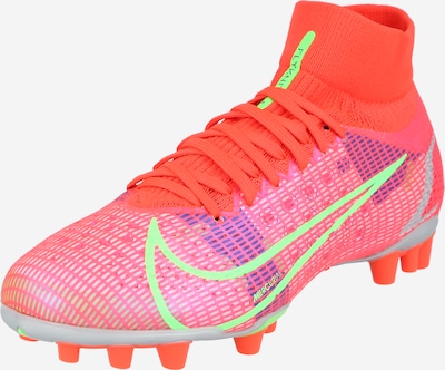NIKE Fotbollsko i grå / neongrön / mörklila / rosa / orangeröd, Produktvy