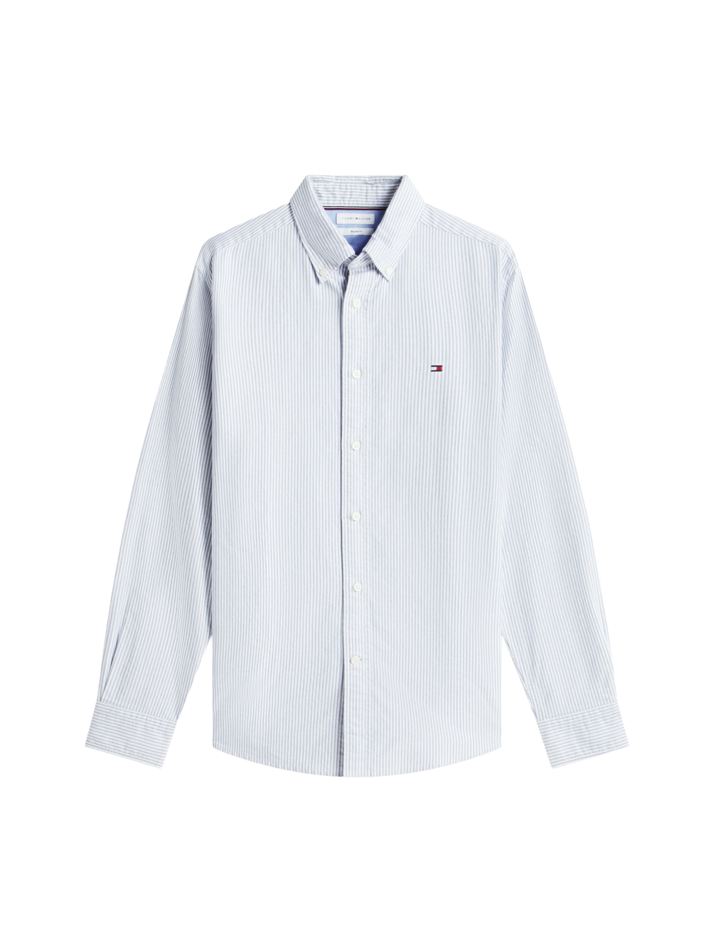 TOMMY HILFIGER Regular fit Риза 'HERITAGE' в зелено: отпред