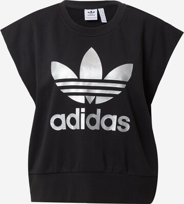 melns ADIDAS ORIGINALS Sportisks džemperis 'Big Logo'