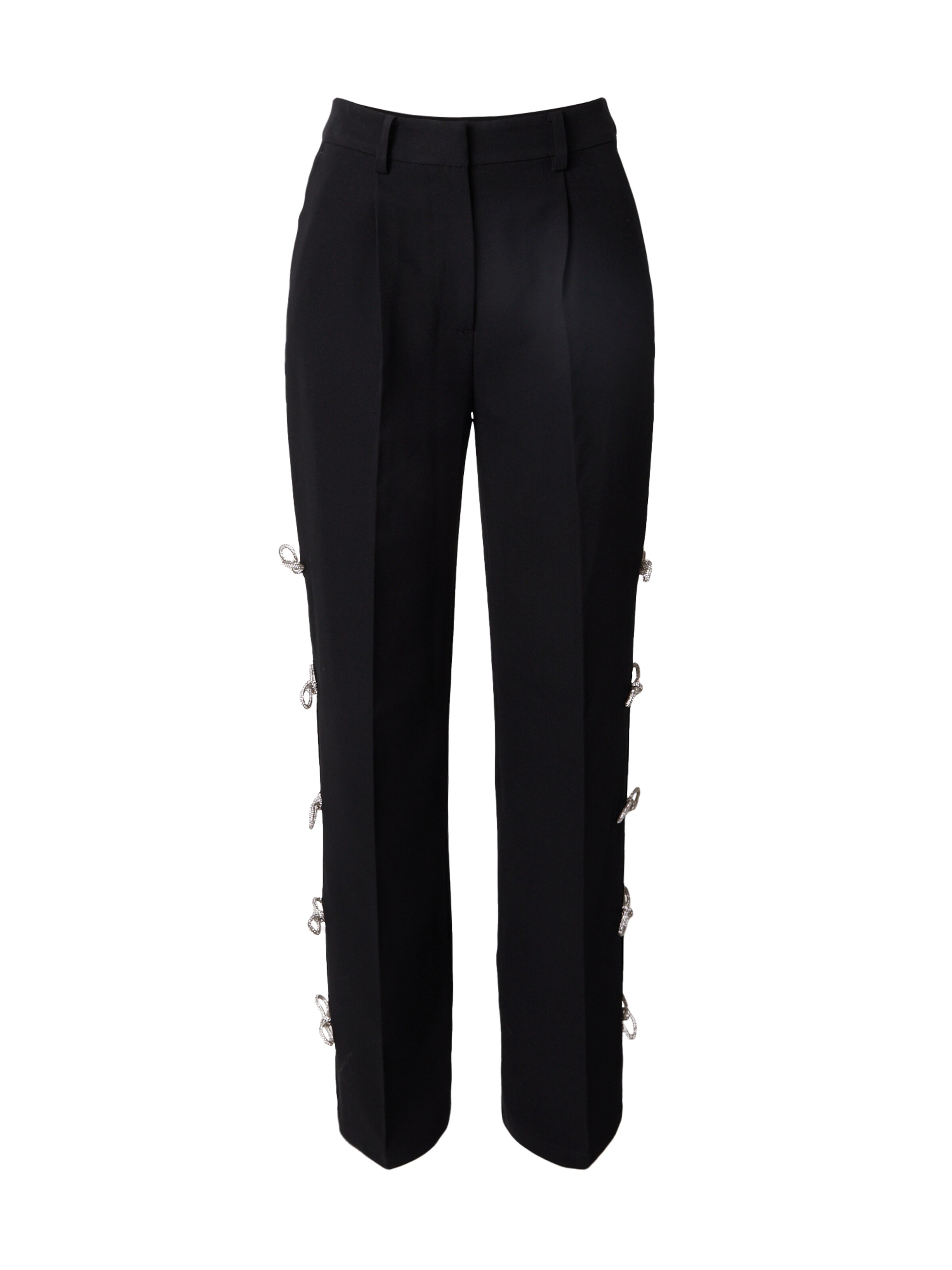 Hoermanseder Wide Leg Hose in Schwarz: Vorderseite