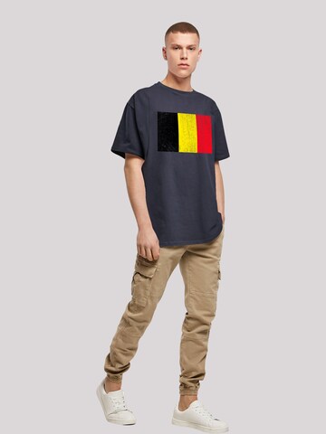 F4NT4STIC Shirt 'Belgium Belgien Flagge' in Blauw