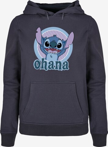 ABSOLUTE CULT Sweatshirt 'Lilo And Stitch - Ohana' in Blauw: voorkant