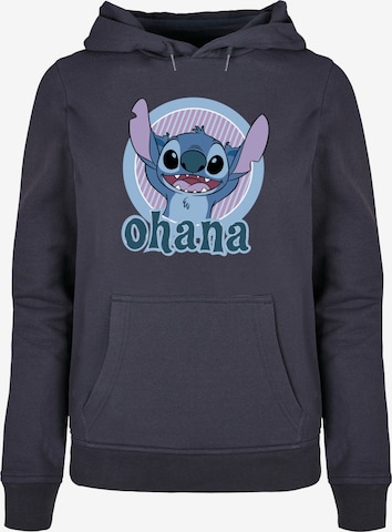 Sweat-shirt 'Lilo And Stitch - Ohana' ABSOLUTE CULT en bleu : devant