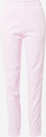 ADIDAS ORIGINALS Tapered Pants 'Adicolor Classics Cuffed' in Pink: front