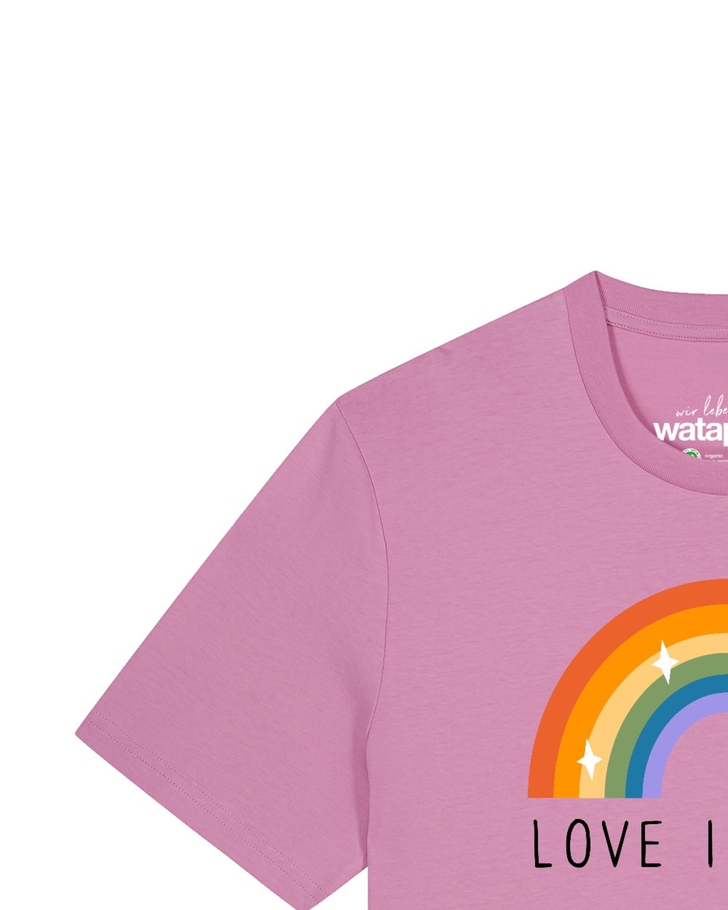 T-Shirt ' Love is Love ' Watapparel en rose