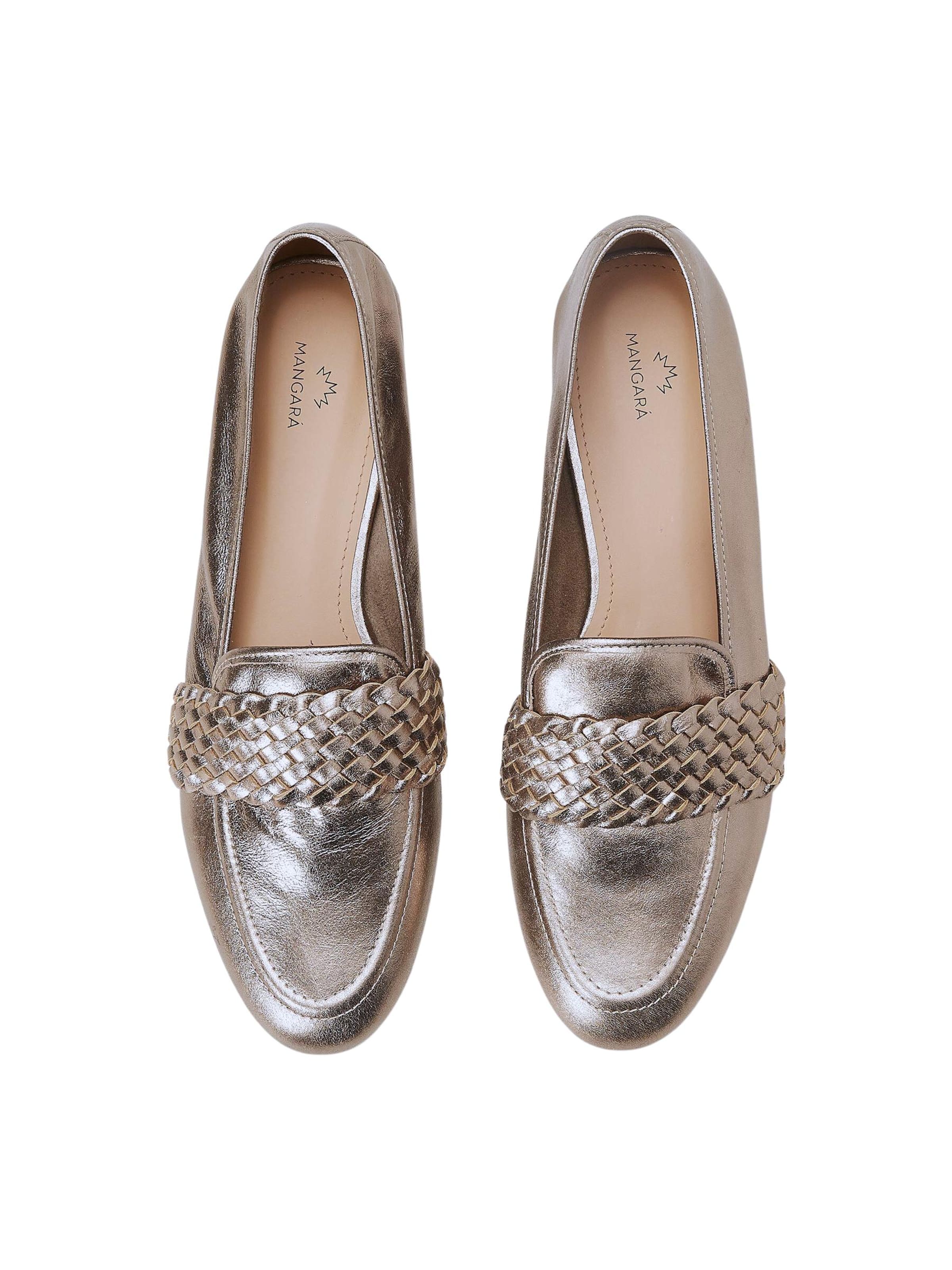 Mangara Atelier - Mocasines 'Baru Loafer Damen Leder Silber - Flach' en plata