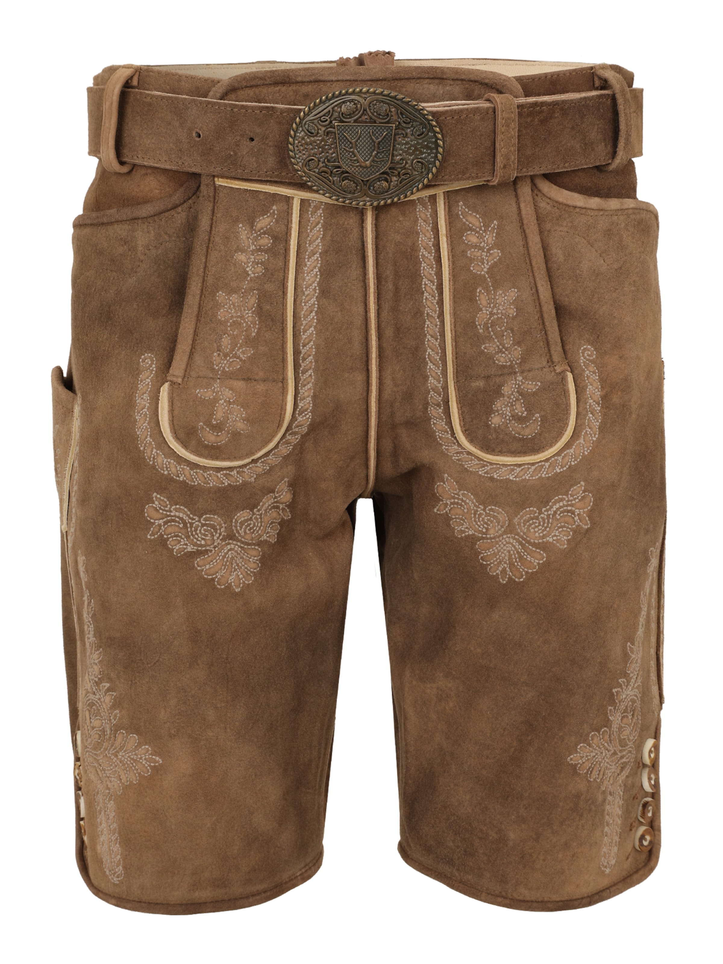 Krüger Buam Normalny krój Spodnie ludowe &#x27;Quan&#x27; w kolorze brązowy: przód