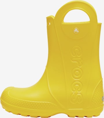 Stivale di Crocs in giallo: frontale