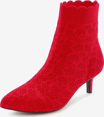 Bottines LASCANA en rouge : devant
