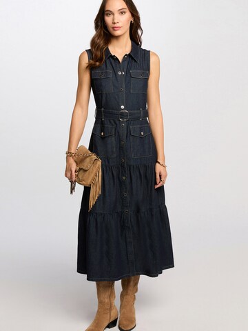 Morgan Shirt dress in Blue: front