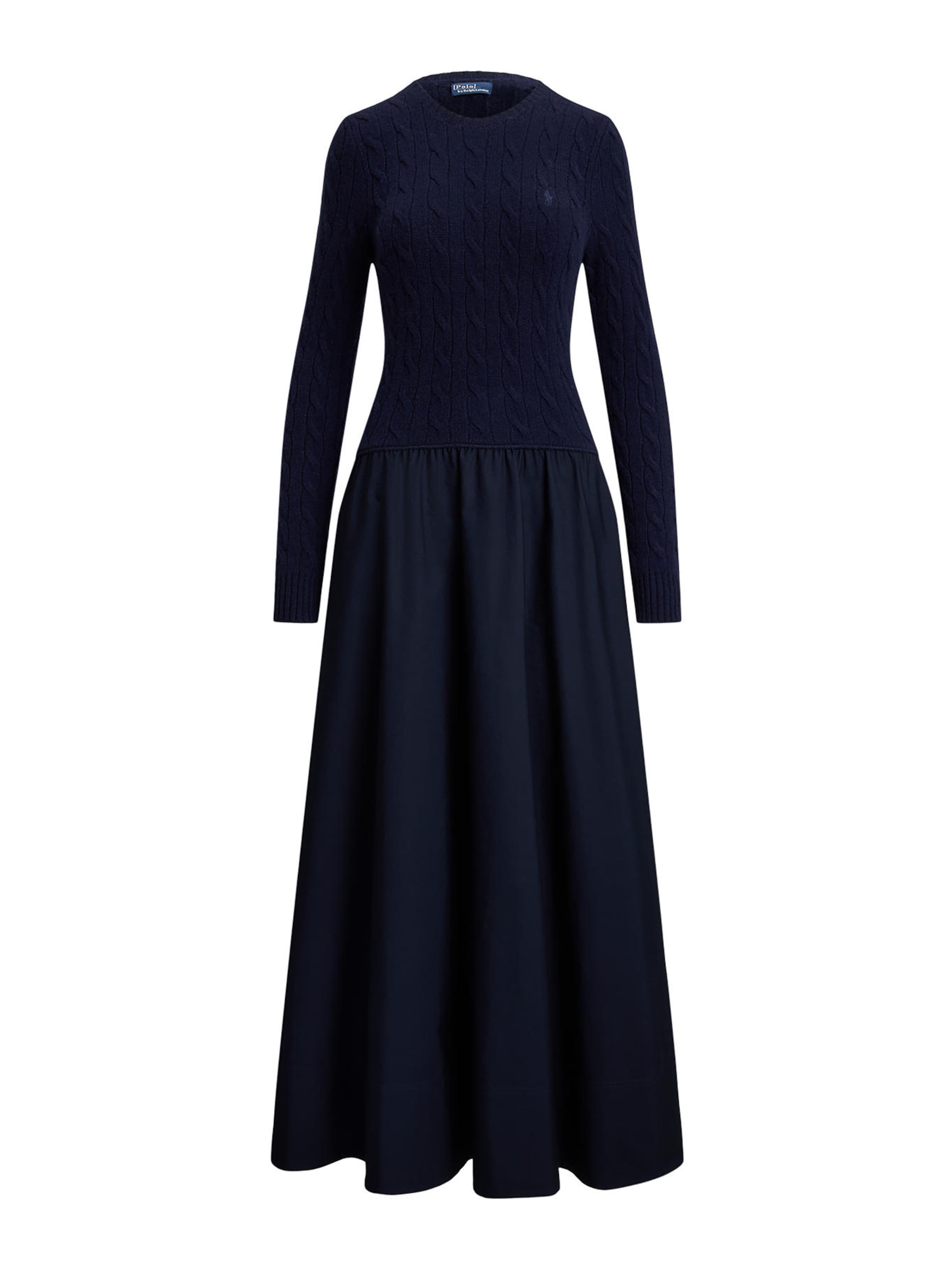 Rochie tricotat de la Polo Ralph Lauren pe albastru: față