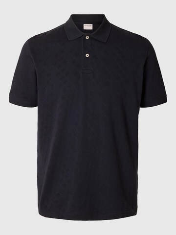 T-Shirt SELECTED en bleu : devant