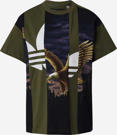 ADIDAS ORIGINALS T-shirt en marron / olive / violet foncé / noir / blanc, Vue avec produit