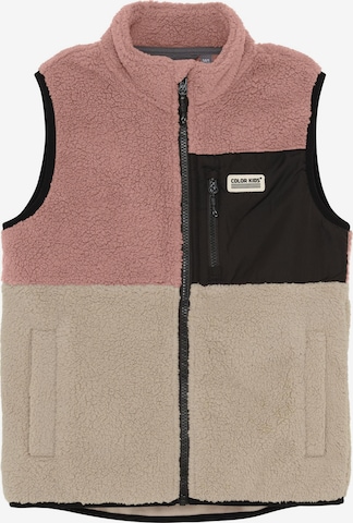 COLOR KIDS Vest ' COFleece Vest ' in Pink: front