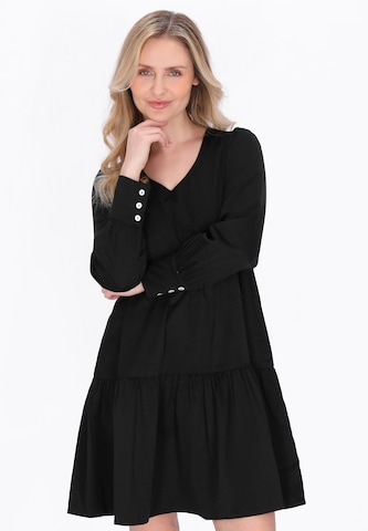 Robe 'Minimalistic' usha WHITE LABEL en noir : devant