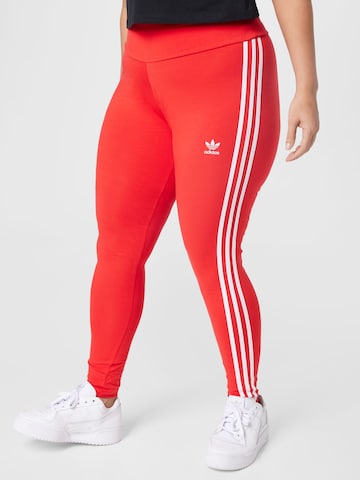 ADIDAS ORIGINALS Skinny Leggings 'Adicolor Classics 3-Stripes ' in Rood: voorkant