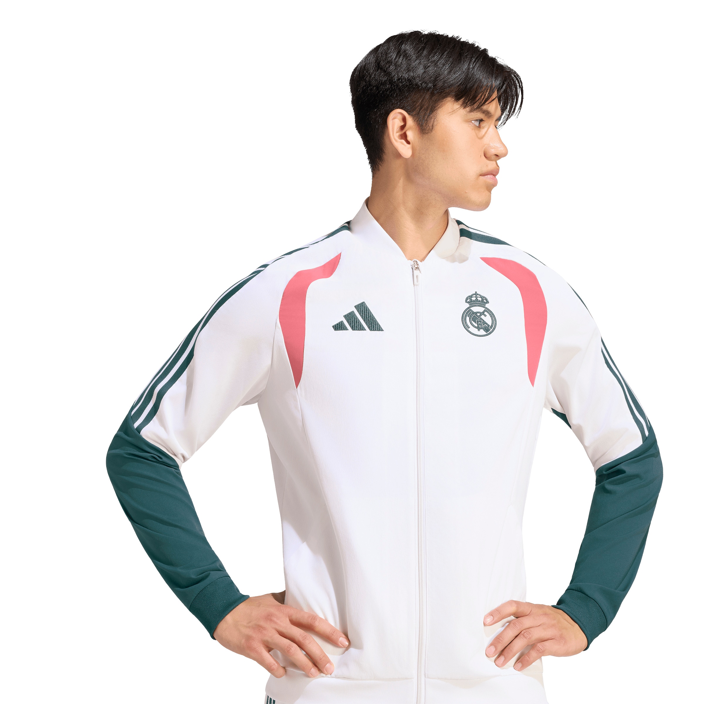 ADIDAS PERFORMANCE Sweat jacket 'REAL EU' in White