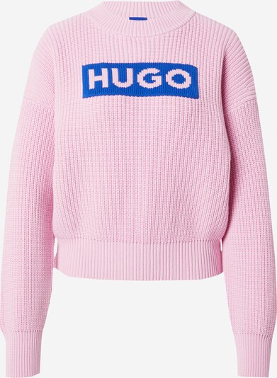 HUGO Pull-over 'Sloger' en bleu roi / rose, Vue avec produit