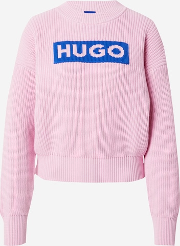 HUGO Blue Pullover 'Sloger' in Pink: predná strana