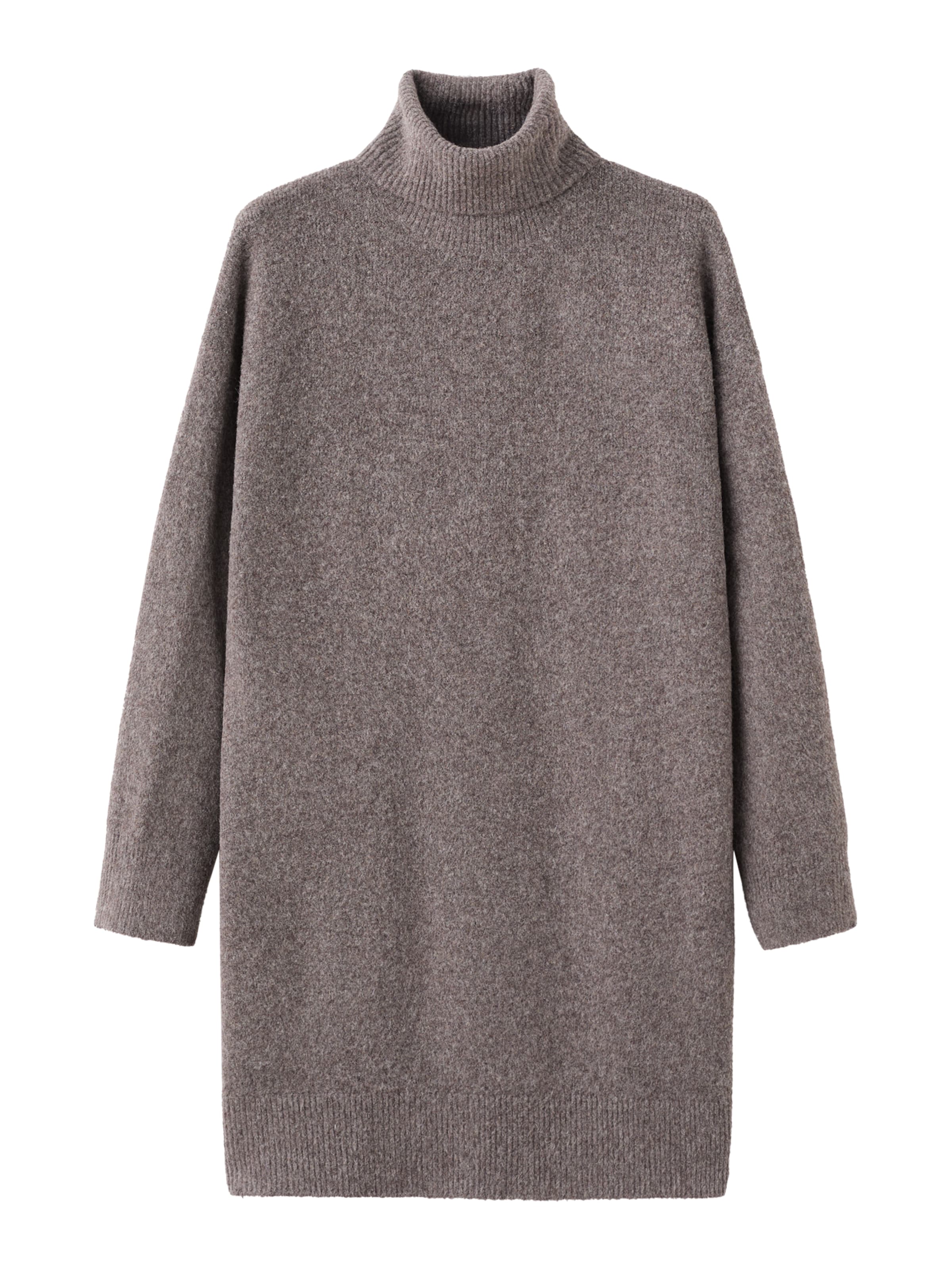 MANGO Gebreide jurk 'TALDOTE' in Bruin: voorkant