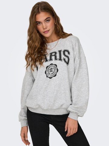 Sweat-shirt ONLY en gris : devant