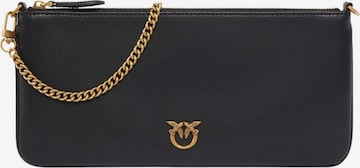 Borsa a sacco 'PINKO HORIZONTAL FLAT VITELLO SETA BORSA' di PINKO in nero: frontale