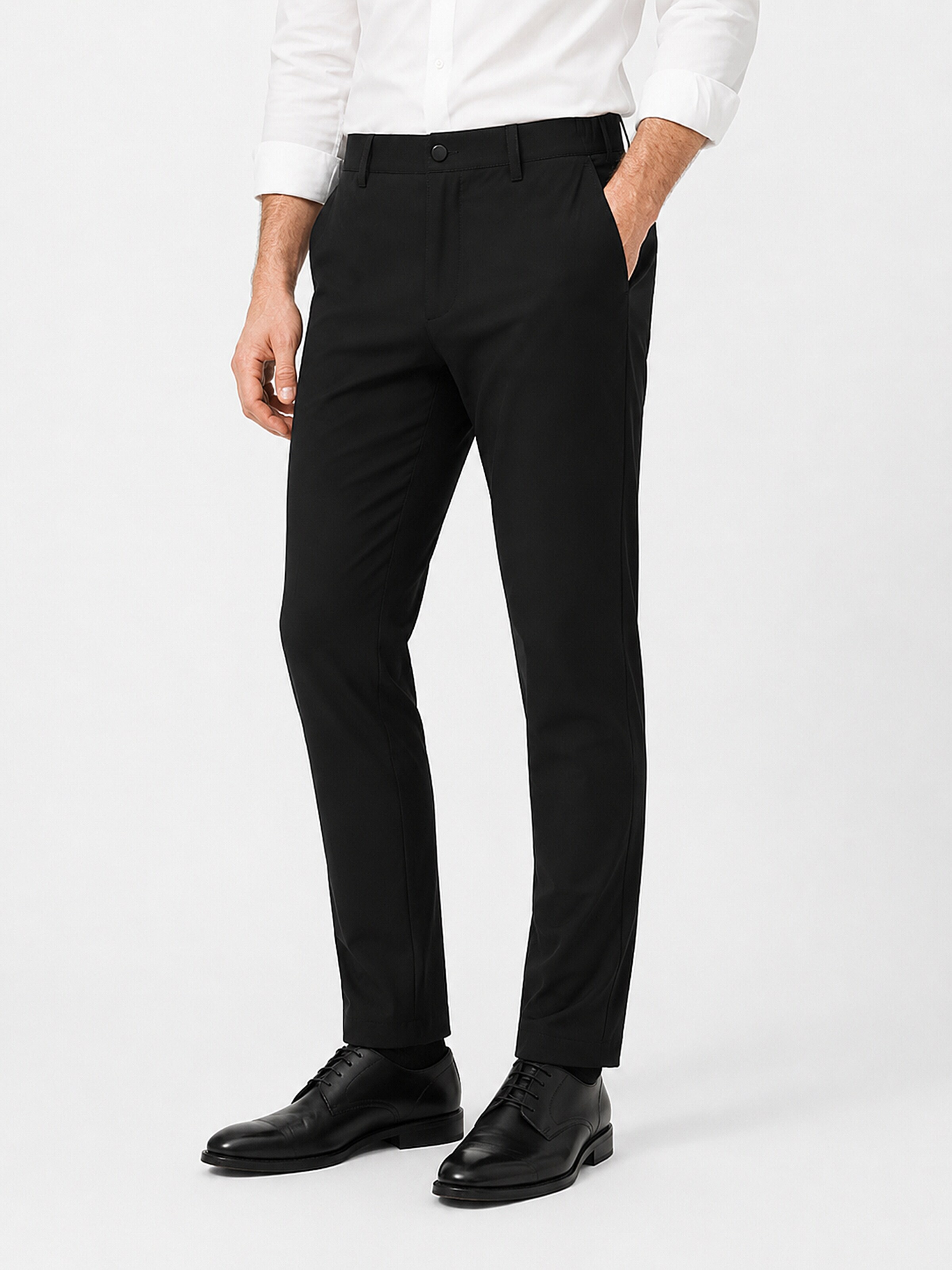 ALLTHEMEN Regular Traditional Pants 'Feder' in Black