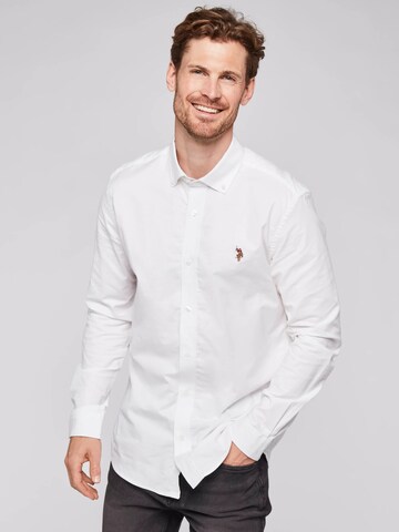 U.S. POLO ASSN. Slim Fit Skjorte 'Esmar' i hvid: forside