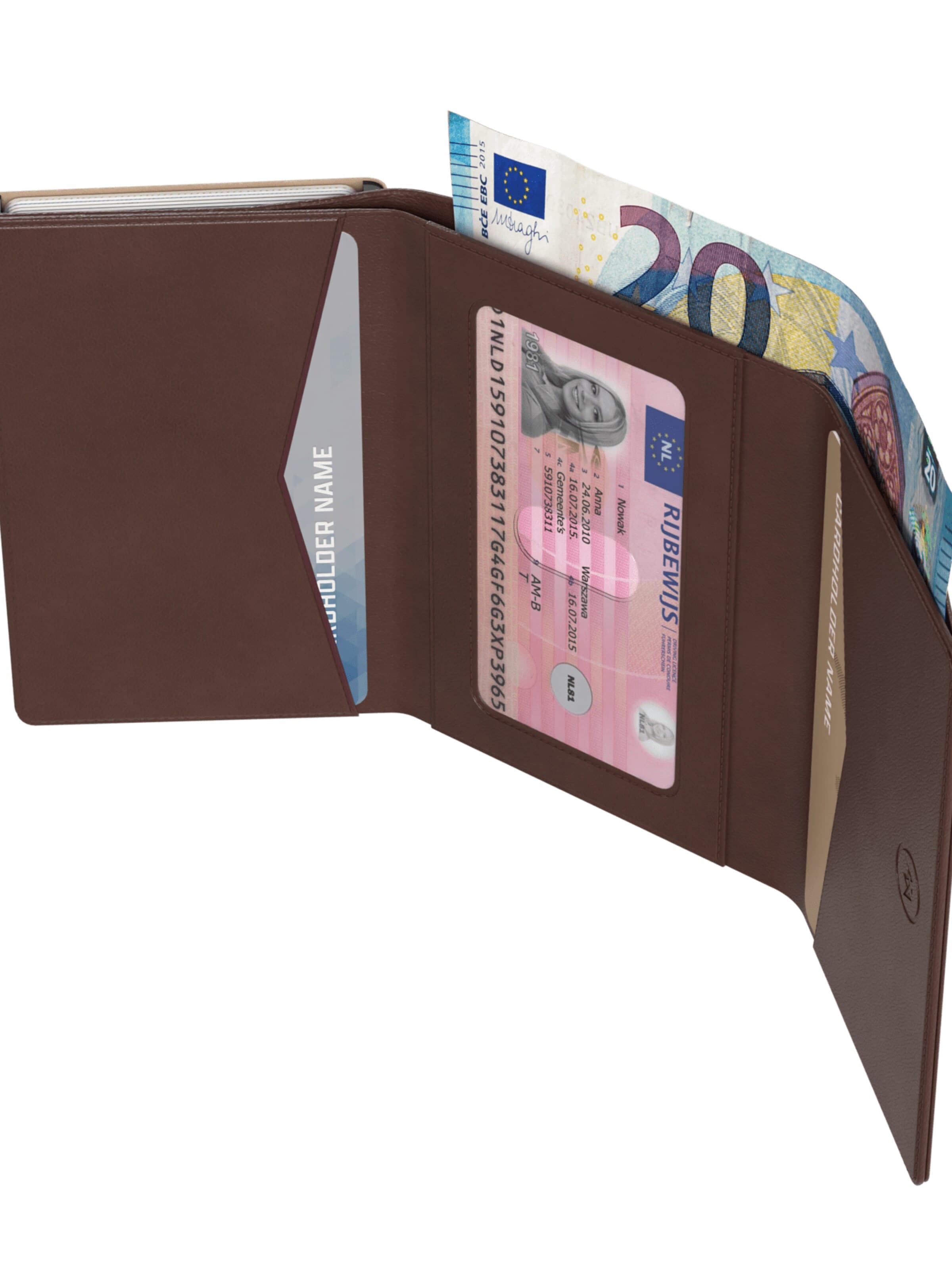 Prowallet Portemonnee 'Pasjeshouder Classic' in Bruin
