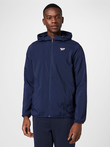 Veste de sport Reebok en bleu : devant