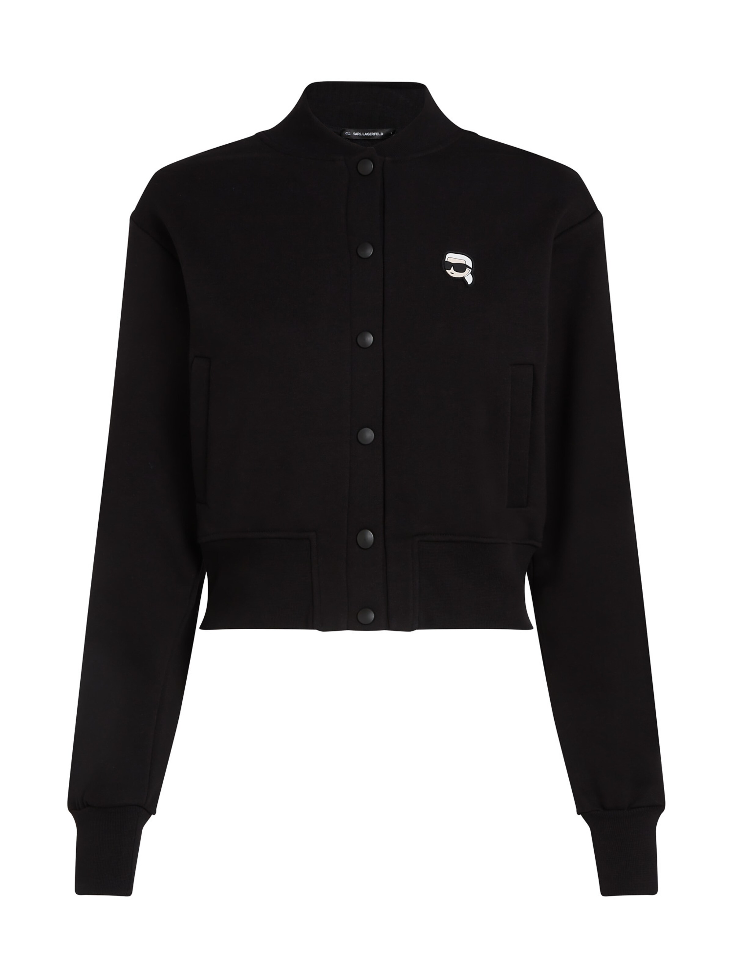 Giacca di mezza stagione 'IKON' di Karl Lagerfeld in nero: frontale